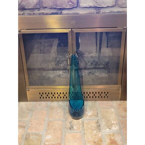 Vintage Viking Taperglow Candle Holder, Bluenique? Taper Glow Art Glass 15-3/4" - Picture 1 of 5